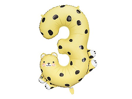 PD BALON FOLIE ALUMINIU Number 3 - Cheetah, 68x98cm, mix FB163-3 [1]