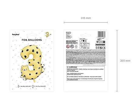 PD BALON FOLIE ALUMINIU Number 3 - Cheetah, 68x98cm, mix FB163-3 [4]