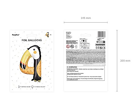 PD BALON FOLIE ALUMINIU Number 4 - Tucan, 68X91cm, mix FB163-4 [2]