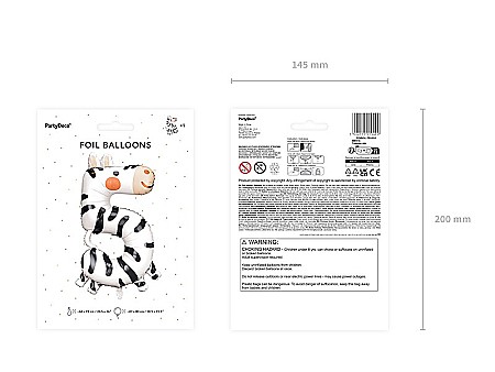 PD BALON FOLIE ALUMINIU Number 5 - Zebra, 68X98cm, mix FB163-5 [2]