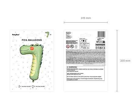 PD BALON FOLIE ALUMINIU Number 7 - Crocodille, 56x85cm, mix FB163-7 [2]