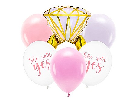 ARTICOLE PARTY - PD BALOANE Balloon set Ring, mix, 6/SET ZB2