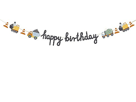 PD BANNER Happy Birthday Construction vehicles, 2m, mix GRL104 [1]