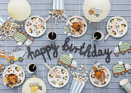PD BANNER Happy Birthday Construction vehicles, 2m, mix GRL104 [3]