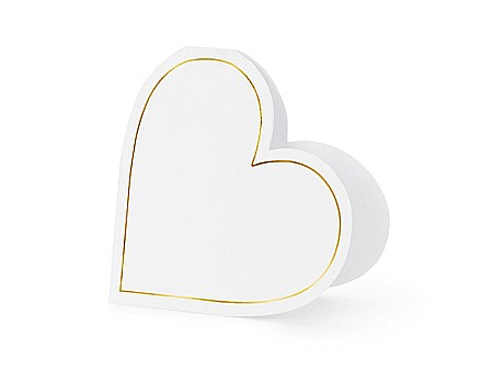 Nunti, botezuri - PD CARTI VIZITA MASA Place Cards Hearts, white, 15.7 x 22 cm 10/SET WS7