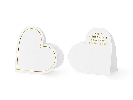 PD CARTI VIZITA MASA Place Cards Hearts, white, 15.7 x 22 cm 10/SET WS7 [1]