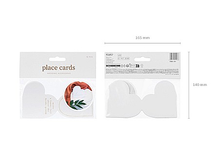 PD CARTI VIZITA MASA Place Cards Hearts, white, 15.7 x 22 cm 10/SET WS7 [2]