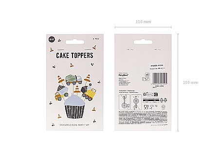 PD DECORATIUNI PENTRU TORT Construction vehicles, 4-7cm, mix 6/set KPM32 [4]