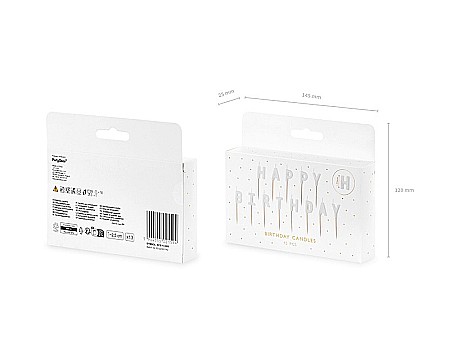 PD LUMANARI TORT Happy Birthday, white, 2.5cm 13 litere SCS-13-008 [4]