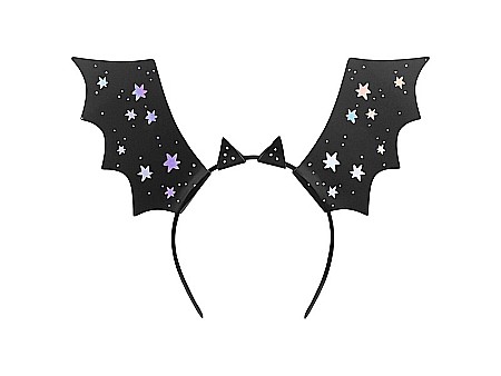PD CORDELUTA, Headbands Bats, 23x30cm, black with holographic print, 4/set OP29 [6]