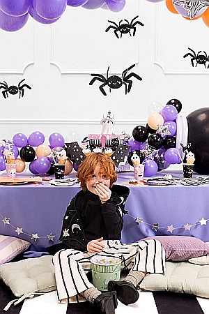 PD DECORATIUNI DIN HARTIE, Paper decoration Spiders, 27x17cm, black 5/set DNT10 [4]