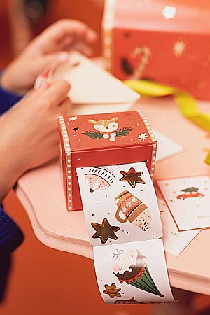 Seturi creative Christmas - PD SET CRACIUN 52 BUC MINI STICKERS+16 ETICHETE CADOU NR1