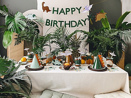 Bannere/ Ghirlande/ Cordoane - PD BANNER Happy Birthday Dino, 3m, mix GRL106