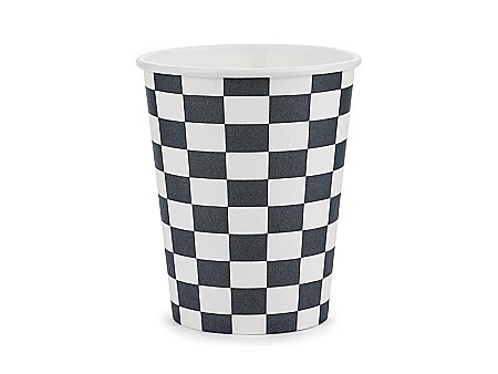 ARTICOLE PARTY - PD PAHARE CARTON Checkered Flag, 220ml, mix 6/set KPP74-EU3