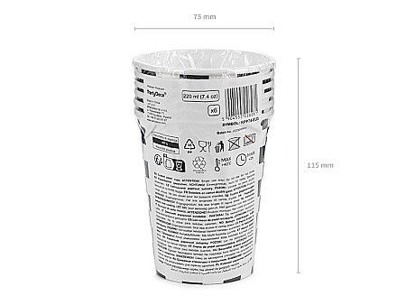 PD PAHARE CARTON Checkered Flag, 220ml, mix 6/set KPP74-EU3 [4]