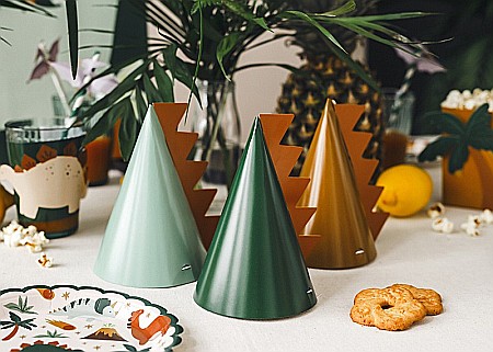 ARTICOLE PARTY - PD COIF DIN CARTON Dinosaurs, 14cm, mix 6/set CPP30