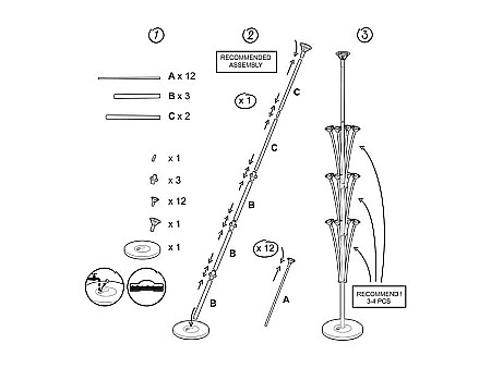 PD SUPORT DIN PLASTIC PENTRU BALOANE 160CM TRANSPARENT STB1 [3]