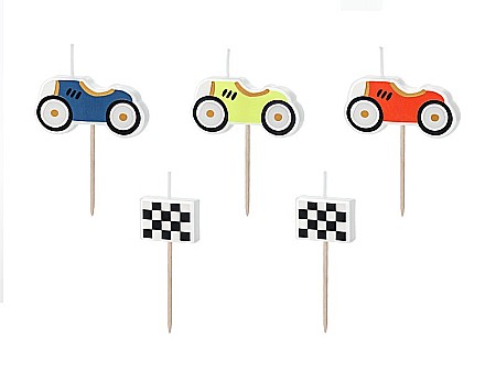 PD LUMANARI TORT Racing Cars, 2-3cm, mix 5/set SCS-18 [1]