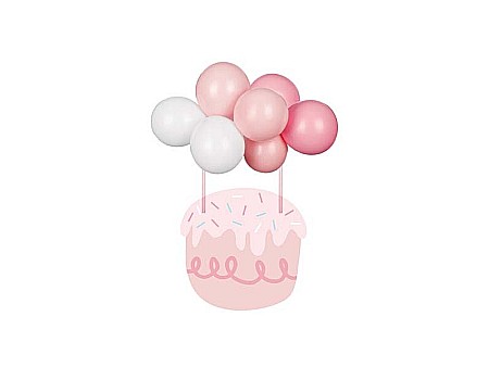 PD DECORATIUNI PENTRU TORT Balloon cake topper, pink, 29cm KBT3-081 [1]