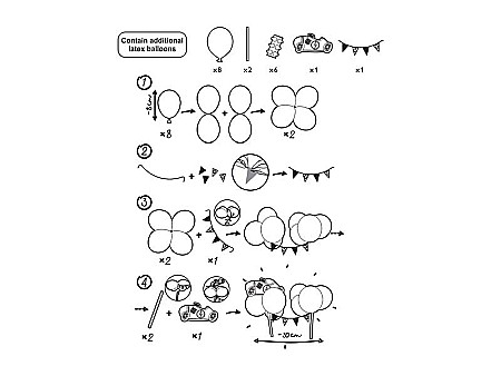 PD DECORATIUNI PENTRU TORT Balloon cake topper Car, mix, 29cm KBT4 [5]