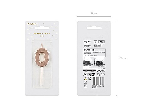 PD LUMANARI TORT Number 0, rose-gold, 4.5cm SCU12M-0-019R [2]