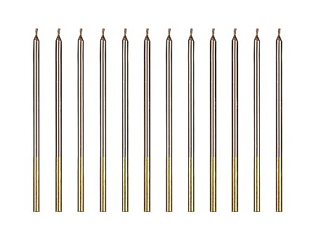 ARTICOLE PARTY - PD LUMANARI TORT Plain birthday candles, rose gold, 14cm 12/set SCD-4-019R