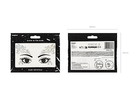 PD DECORATIUNE PARTY PENTRU FATA CRISTALE GLOW IN THE DARK 14*8.5CM NDT3 [2]