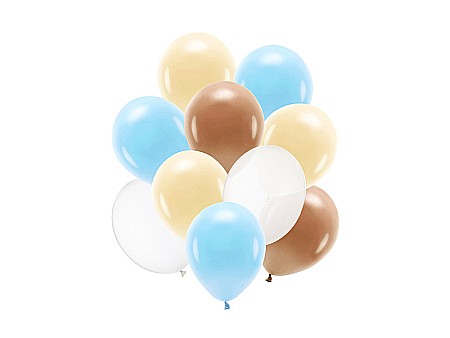 ARTICOLE PARTY - PD BALOANE Latex balloons set, 27-30cm, pastel sky blue, light peach-clear, mix 10/set ZBL1
