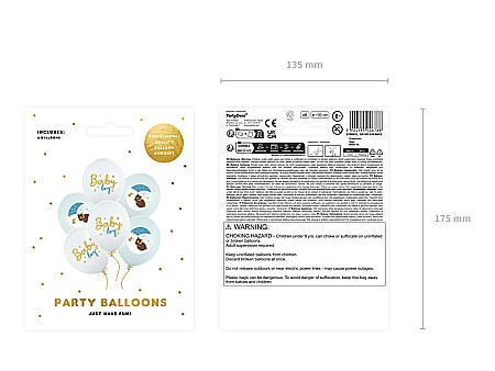 PD BALOANE Balloons 30cm, Baby boy, mix 6/set SB14P-338-000-6 [1]