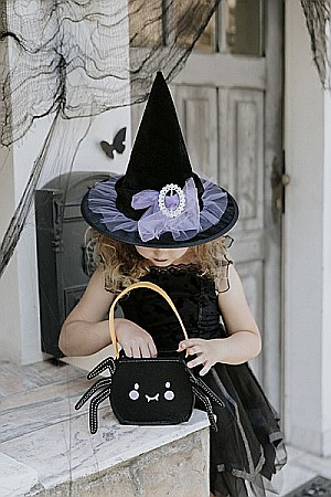 PD PALARIE VRAJITOARE CU FUNDITA Witch Hat, 29cm, black CWH3 [1]