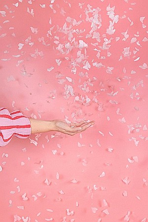 PD CONFETTI CANNON Pink butterfly, tube shooter, 20cm TUKBT20-081 [3]