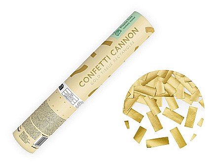 ARTICOLE PARTY - PD CONFETTI CANNON Gold streamers, tube shooter, 20cm TUKB20-019