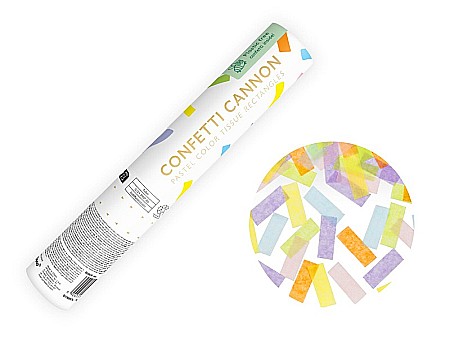 ARTICOLE PARTY - PD CONFETTI CANNON Pastel streamers, tube shooter, 20cm TUKN20-000P