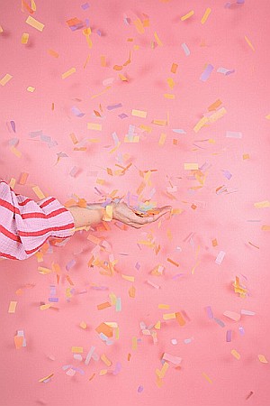 PD CONFETTI CANNON Pastel streamers, tube shooter, 20cm TUKN20-000P [3]