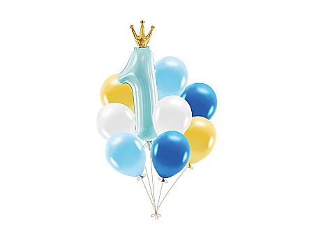 ARTICOLE PARTY - PD BALOANE PRIMA ANIVERSARE BLUE 9/ SET ZB3-001