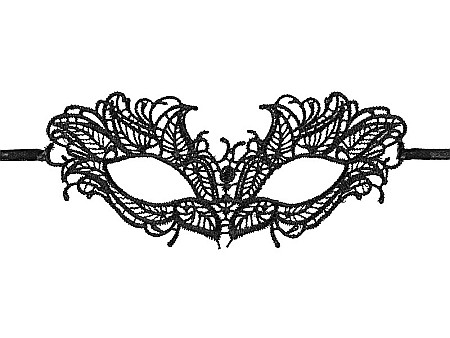 Machiaj, Tatuaje, Masti bal - PD MASCA, Carnival mask lace, pattern 2, black 8 x 21cm MAS12-010