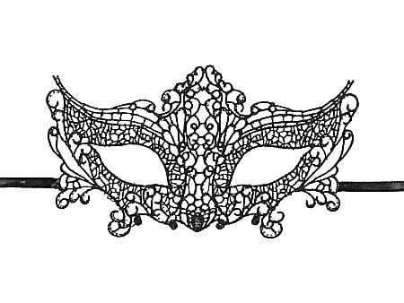 ARTICOLE COPII - PD MASCA, Carnival mask lace, pattern 3, black 11 x 20cm MAS13-010