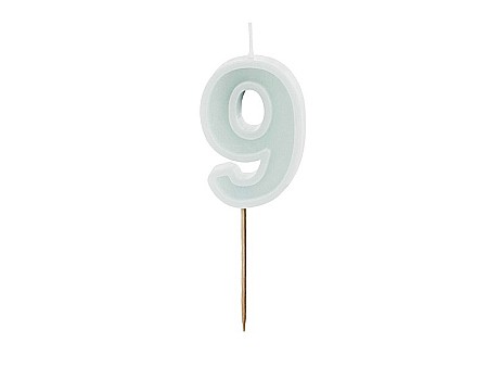 ARTICOLE PARTY - PD LUMANARI TORT Number 9 , light mint, 6cm SCU14-9-103J