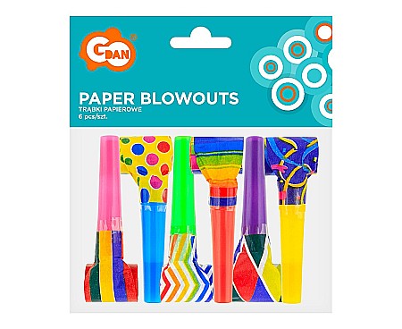 GOD FLUIERE DIN HARTIE PARTY DIVERSE CULORI 6/SET PZ-TRP6 [1]