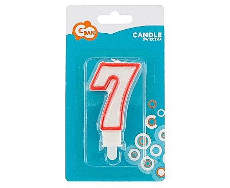 GOD LUMANARI TORT Number 7, red outline, 7cm PF-SCC/7 [1]