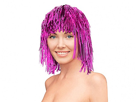 ARTICOLE PARTY - GOD PERUCA FOLIE ALUMINIU 35CM ROZ TW/P