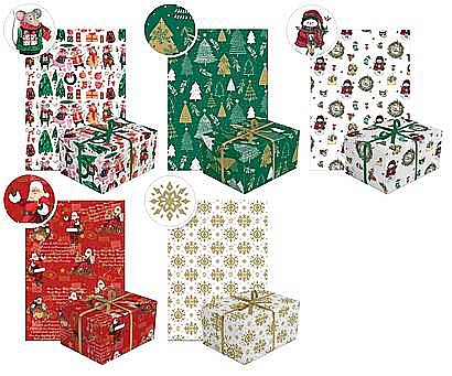 Hartie Ambalaj Christmas - GOD HARTIE AMBALAJ PAW 200*70CM NEUTRAL 20 MIX AGP200706