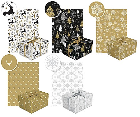 Hartie Ambalaj Christmas - GOD HARTIE AMBALAJ PAW 200*70CM NEUTRAL 17 MIX AGP200703