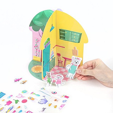 DE SET CREATIV CASUTA 3D PENTRU PISICI KIDEA KDODKKA [3]