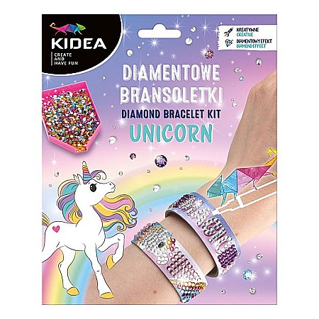 Seturi Creative pentru Copii - DE KIT CREATIV BRATARI CU DIAMANTE UNICORN KIDEA DBUKA