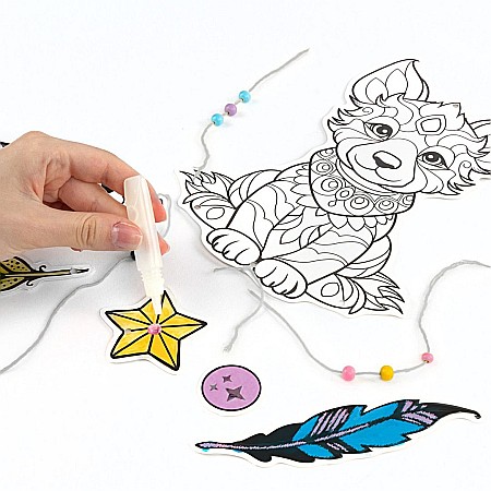 DE SET CREATIV DREAM CATCHER MYSTIC GLOW IN THE DARK LMSCMYKA [4]