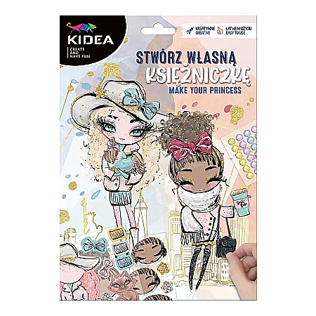 Seturi Creative pentru Copii - DE SET CREATIV CU STICKERE SI DIAMANTE - CREEAZA-TI PROPRIA PRINTESA KIDEA SWKKA