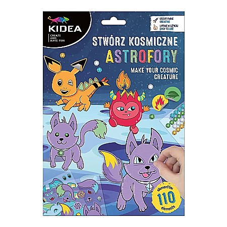 Seturi Creative pentru Copii - DE SET CREATIV CU STICKERE SI DIAMANTE - CREEAZA-TI PROPRIILE CREATURI COSMICE KIDEA SKAKA