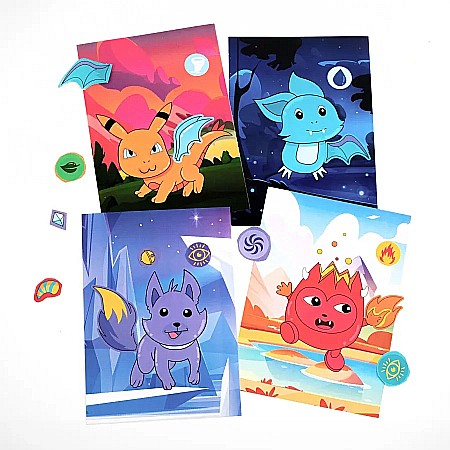 DE SET CREATIV CU STICKERE SI DIAMANTE - CREEAZA-TI PROPRIILE CREATURI COSMICE KIDEA SKAKA [2]