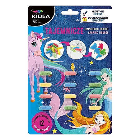 Jucarii Educative - DE CAPSULE MAGICE CU ANIMALE MARINE CARE CRESC IN APA 12/SET KIDEA TKAF12KA